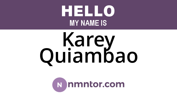 Karey Quiambao