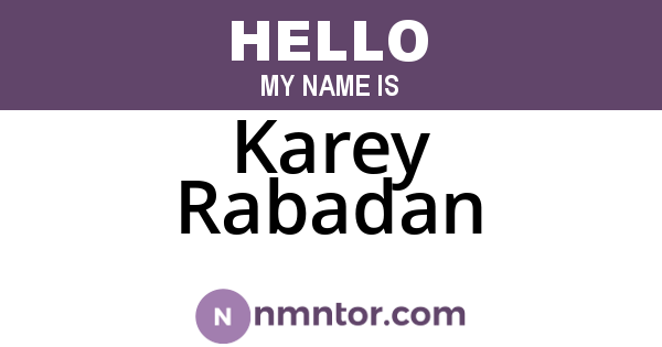Karey Rabadan