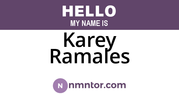 Karey Ramales
