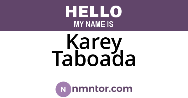 Karey Taboada