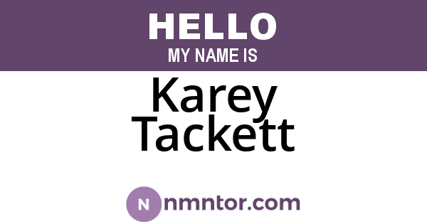 Karey Tackett