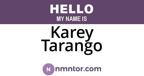 Karey Tarango