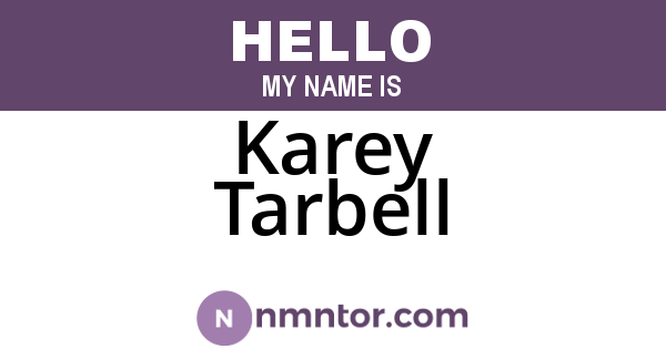 Karey Tarbell