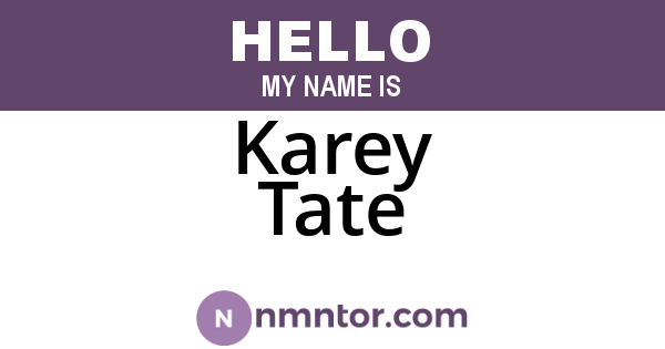 Karey Tate