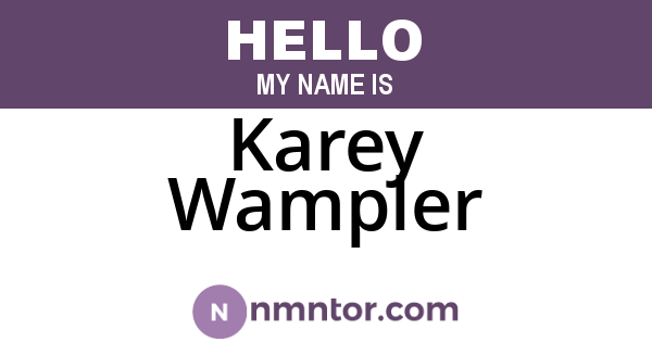 Karey Wampler
