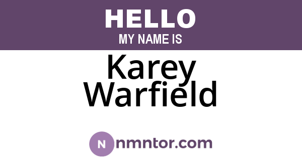 Karey Warfield