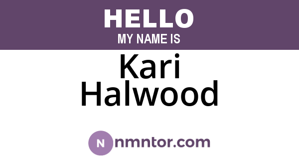Kari Halwood