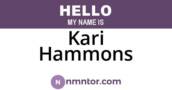 Kari Hammons