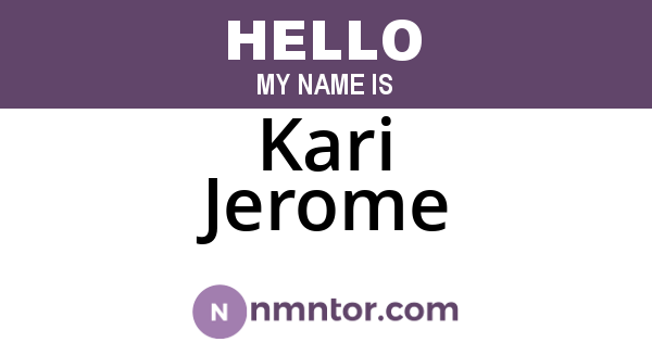 Kari Jerome