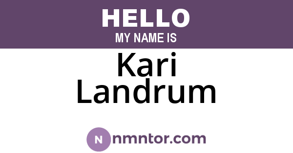 Kari Landrum