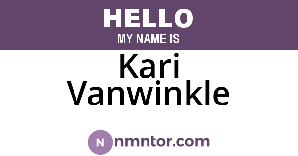 Kari Vanwinkle