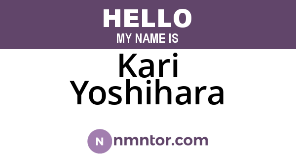 Kari Yoshihara