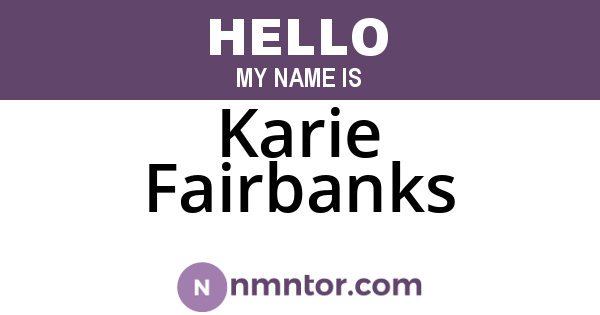 Karie Fairbanks