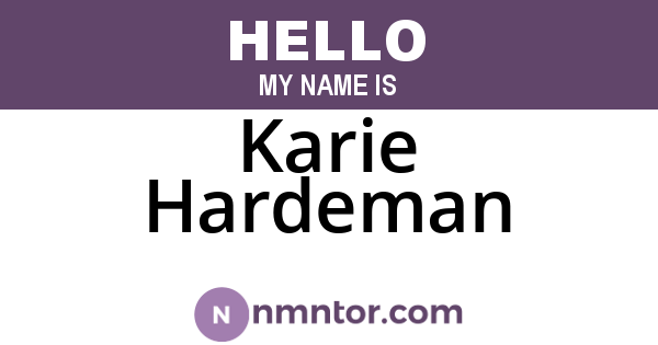 Karie Hardeman