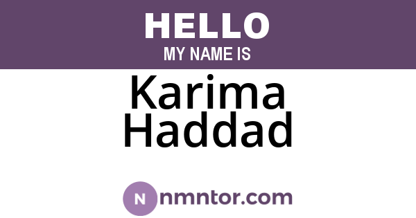 Karima Haddad