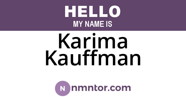 Karima Kauffman