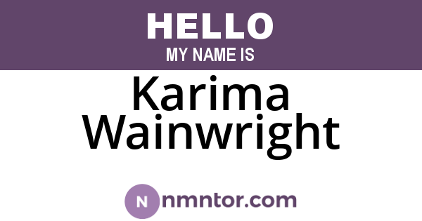 Karima Wainwright