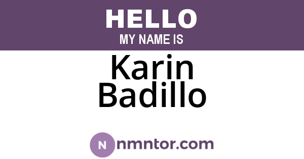 Karin Badillo