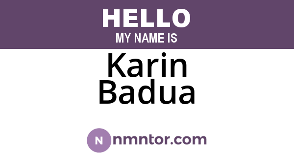 Karin Badua