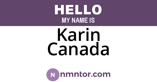 Karin Canada