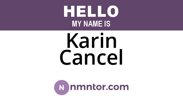 Karin Cancel