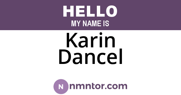 Karin Dancel