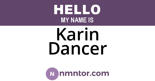 Karin Dancer