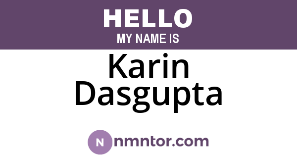 Karin Dasgupta