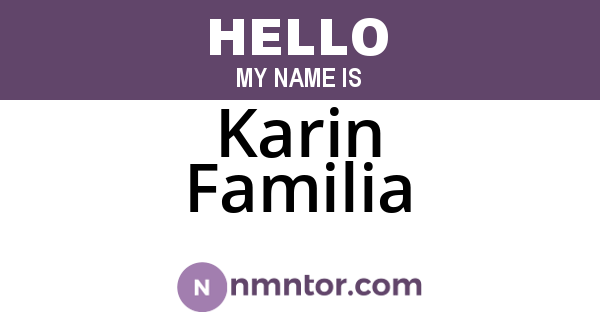 Karin Familia