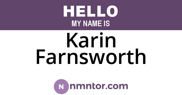 Karin Farnsworth
