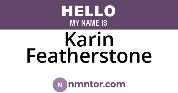 Karin Featherstone