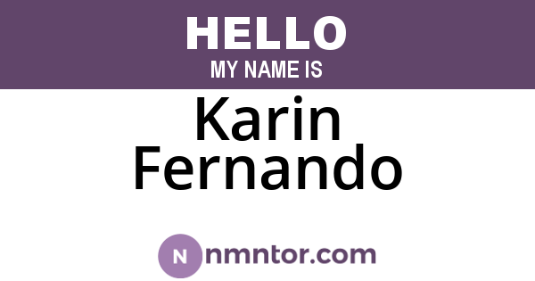 Karin Fernando