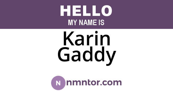 Karin Gaddy