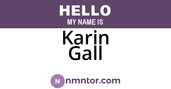 Karin Gall
