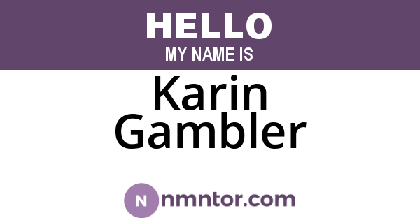 Karin Gambler