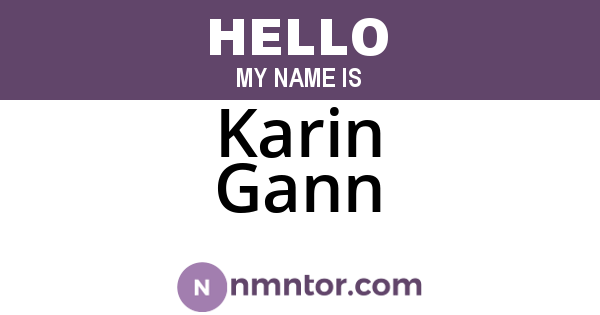 Karin Gann