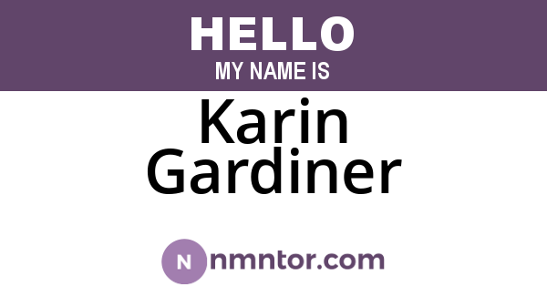 Karin Gardiner
