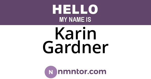 Karin Gardner