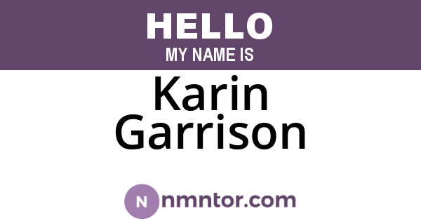 Karin Garrison