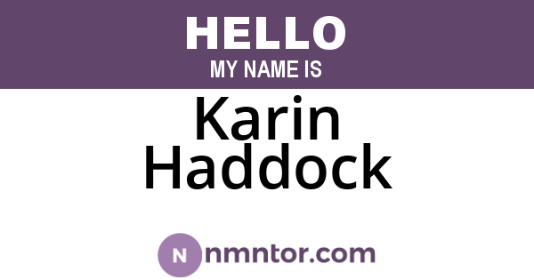 Karin Haddock