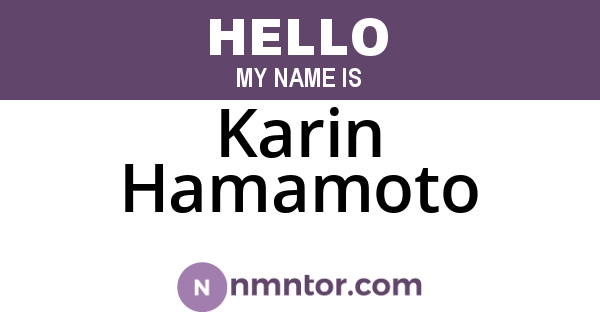 Karin Hamamoto