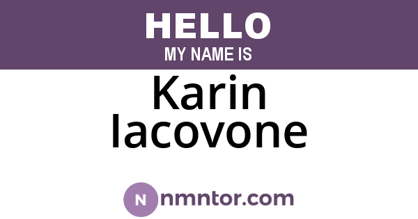 Karin Iacovone