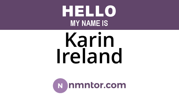 Karin Ireland