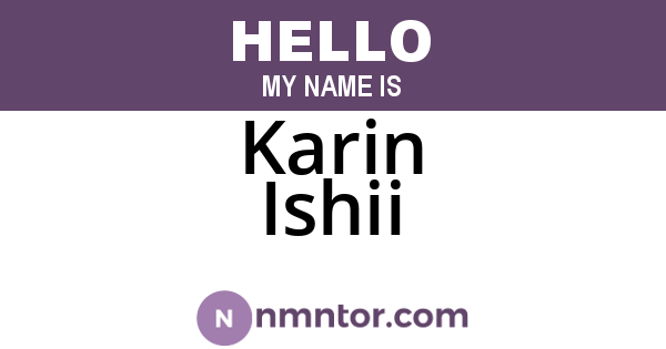 Karin Ishii