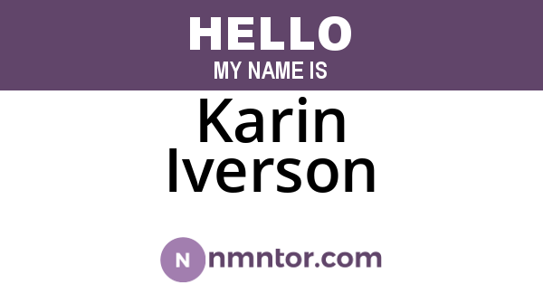 Karin Iverson