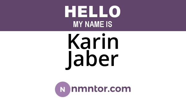 Karin Jaber