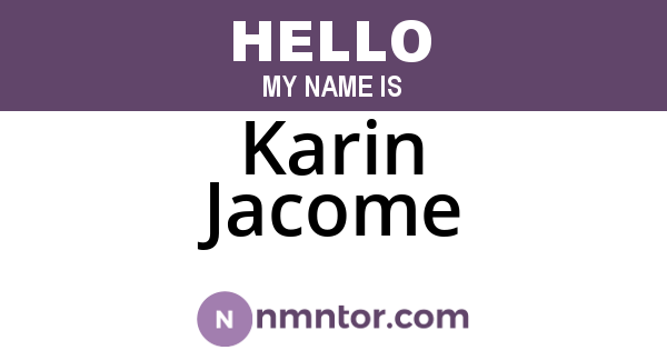 Karin Jacome
