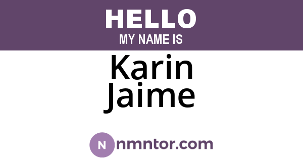 Karin Jaime