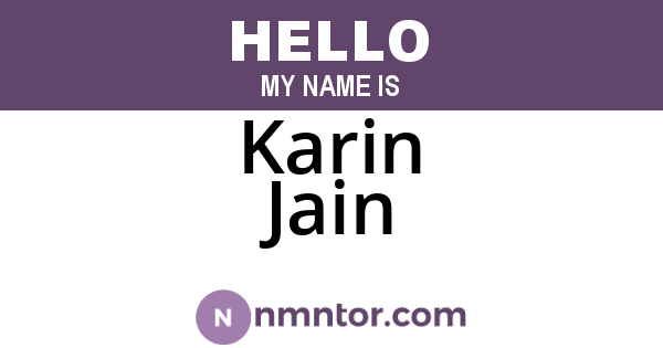 Karin Jain