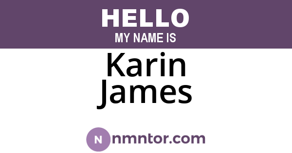 Karin James